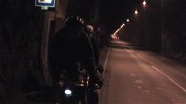 We found ourselves confronted with the 4.7km Rødal Tunnel with no obvious cycling alternative - it was all downhill, and there was little traffic around, so we decided to just ride through it, 17.6 miles into the ride